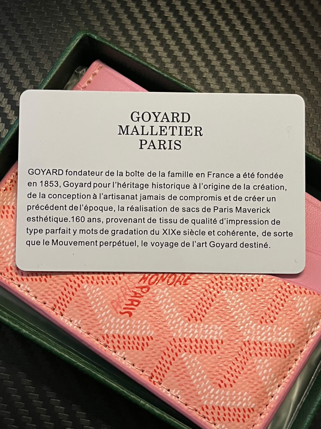 GOYARD CARDHOLDER PINK