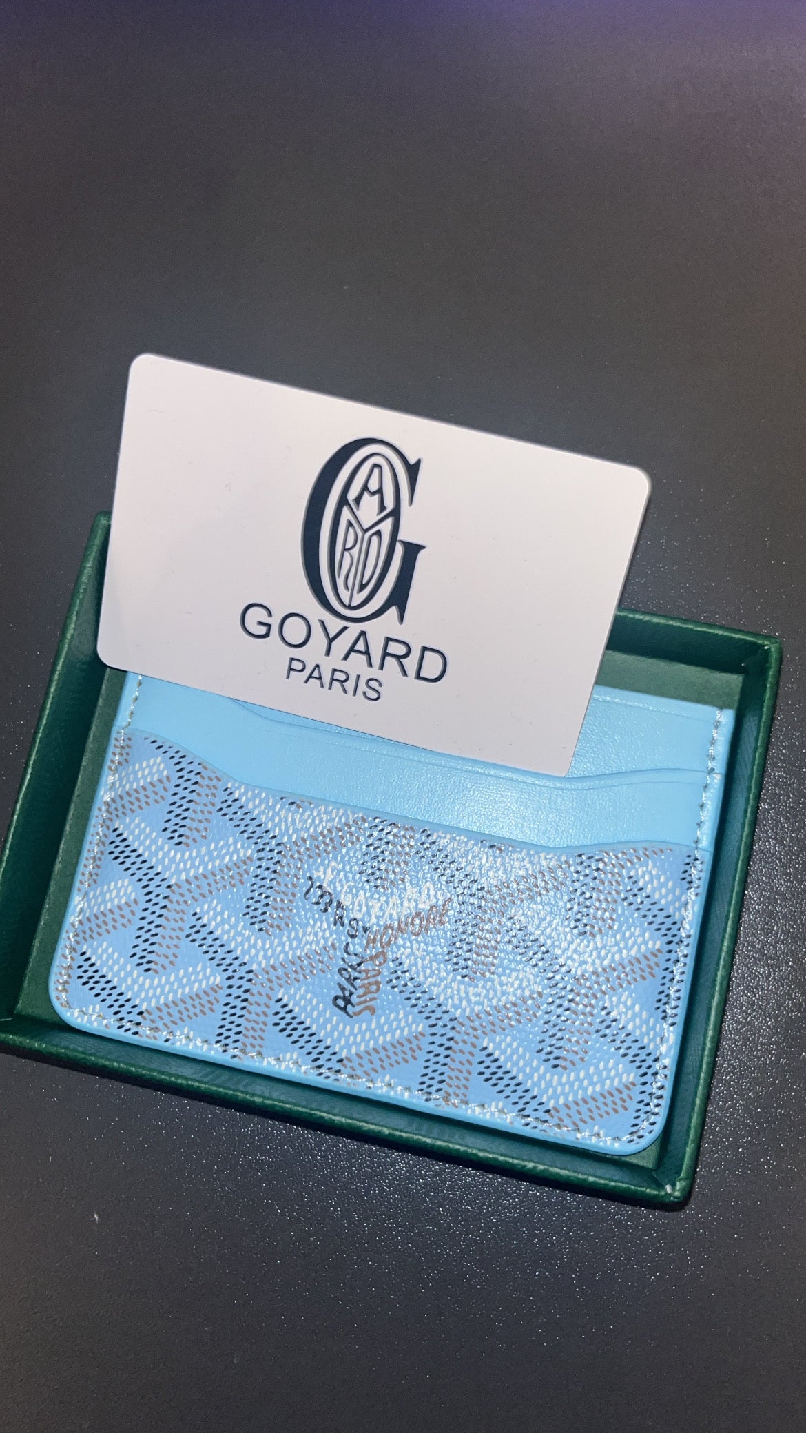 GOYARD CARDHOLDER Tiffany Blue